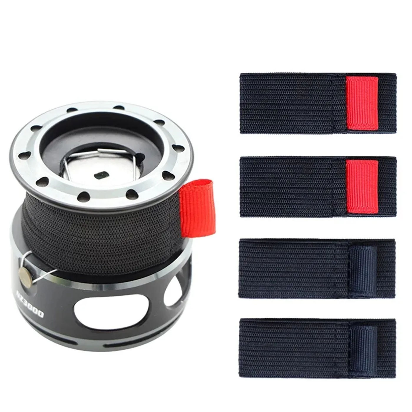 Description Picture 2 of item4pcs Elastic Fishing Spool Belt Reel Protection Belt Band Wheel Accessories Pole Holder Fasteners Fishing Tackle Pesca