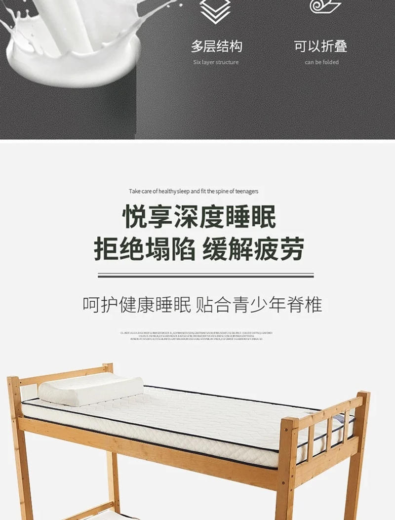 Description Picture 4 of itemSkin-friendly Breathable Folding Mattress Multi-size Bedroom Furniture Warm Mattress Pad Dormitory Thickened Twin Mattress