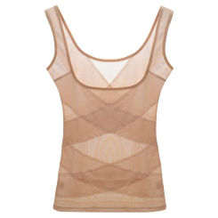 New One-piece Womens Ultra-thin Breast Support Tummy Control Waist Tightness Seamless U-neck Shapewear Vest Cross Underwear