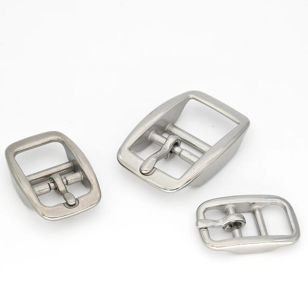 Description Picture 6 of itemStainless Steel Belt Buckle Center Bar Adjustable Single Pin Buckle Leathercraft Strap Horse Halter Harness Parts Accessories