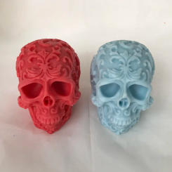 New Halloween Skeleton Head Candle Silicone Mold DIY Craft Plaster Resin Soap Making Kit Aromatherapy Candle Holiday Gift