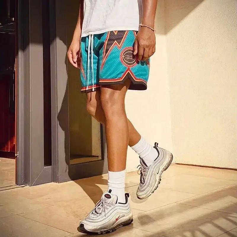 Description Picture 3 of itemAmerican 2000s Retro Embroidered Double-Layer Sports Shorts Sweat-Absorbent Loose And Comfortable Four-Quarter Basketball Pants