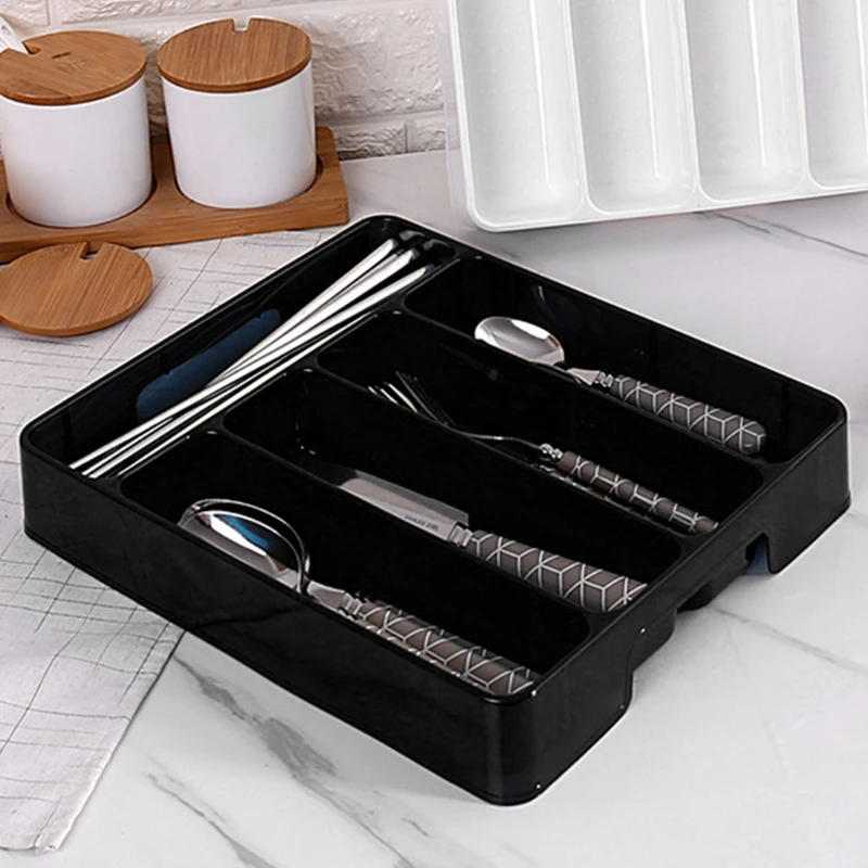 Description Picture 3 of itemKitchen Tools Drawer Organizer Tray Spoon Forks Cutlery Separation Finishing Rack Storage Box Portable Cutlery Container Box
