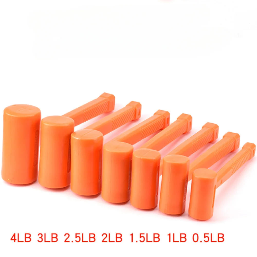 Description Picture 2 of item0.5-4LB Dead Blow Mallet Orange Soft Silent Rubber Unicast Hammer Install Hammer Multifunctional Wood Flooring No Elasticity