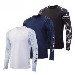 Gear Fishing Shirts Men Long Sleeve Crewneck Sweatshirt Outdoor Uv Protection Breathable Fishing Clothing