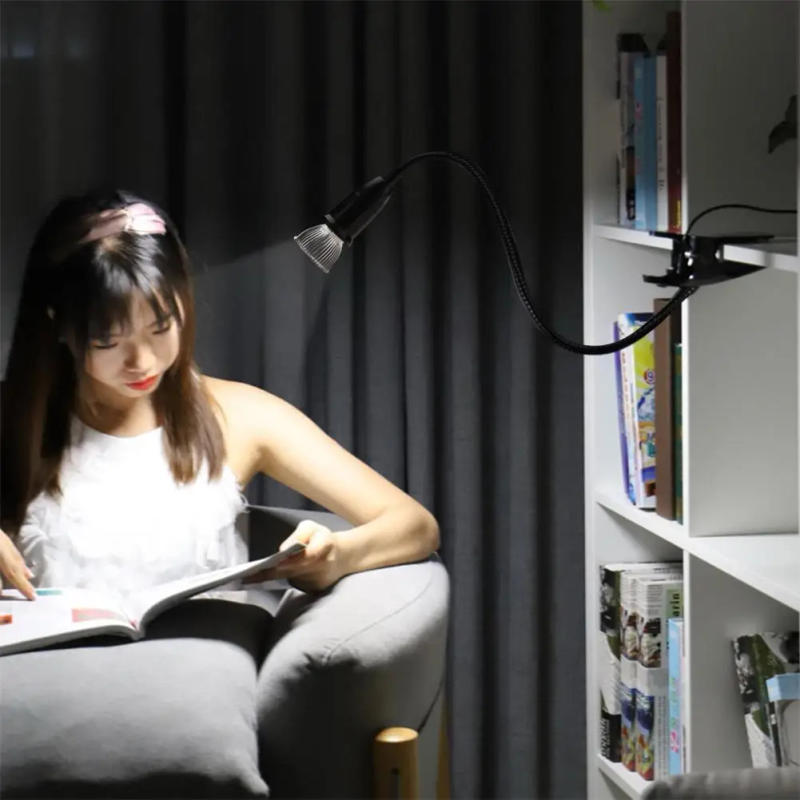 Description Picture 5 of item1.7m E27 Clamp Lamp Bases EU Plug Desk Lamps LED Bulb Hanging Light Rotating Socket Holder with On/Off Switch Wire