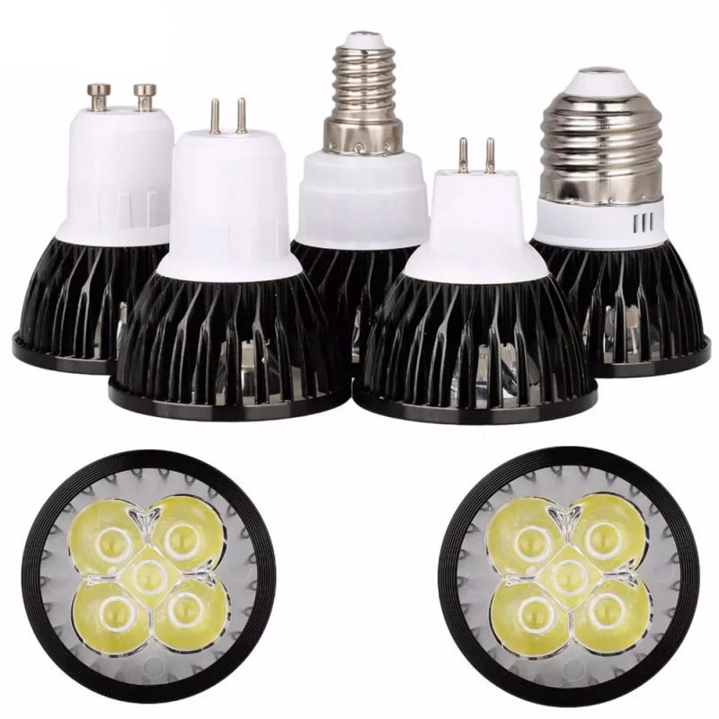 Description Picture 2 of item6W 8W 10W LED Spotlight E27 E14 GU10 MR16 GU5.3 Black LED Light Bulb Super Bright AC 85-265V LED Lamp for Home Office Deocr