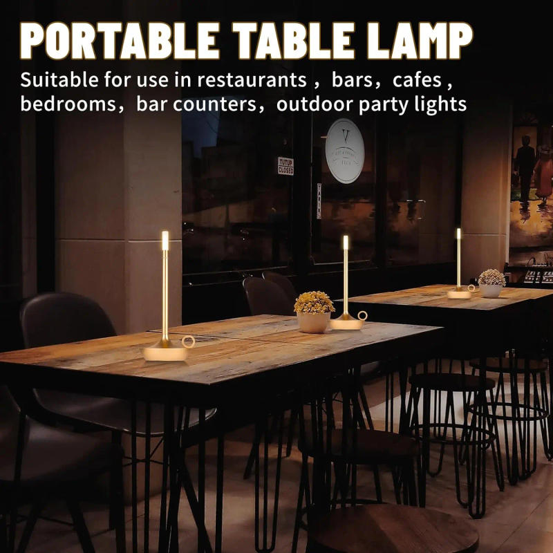 Description Picture 4 of itemLED Table Lamp Touch Sensor Rechargeable Desktop Night Light Wireless Reading Lamp for Restaurant Hotel Bar Bedroom Decor Light