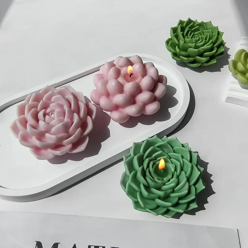 Description Picture 5 of item3D Succulent Candle Silicone Mold DIY Plant Flowers Soap Plaster Crafts Resin Mold Handmade Chocolate Candy Cake Baking Tools