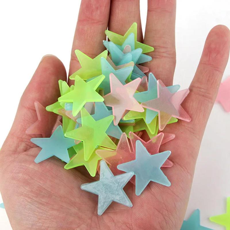 Description Picture 6 of item100Pcs/Set Stars Luminous Wall Stickers Glow In The Dark For Kids Baby Room Decoration Decals Colorful Star Home DIY Decor Mural