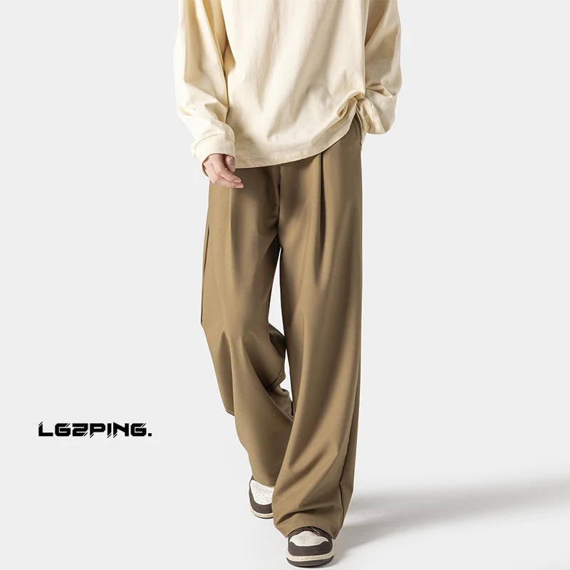 Description Picture 2 of itemKhaki/Black/Gray Mens Korean Solid Color Harem Pants Japanese Streetwear Harajuku Casual Loose Trousers Plus Size 5XL-M