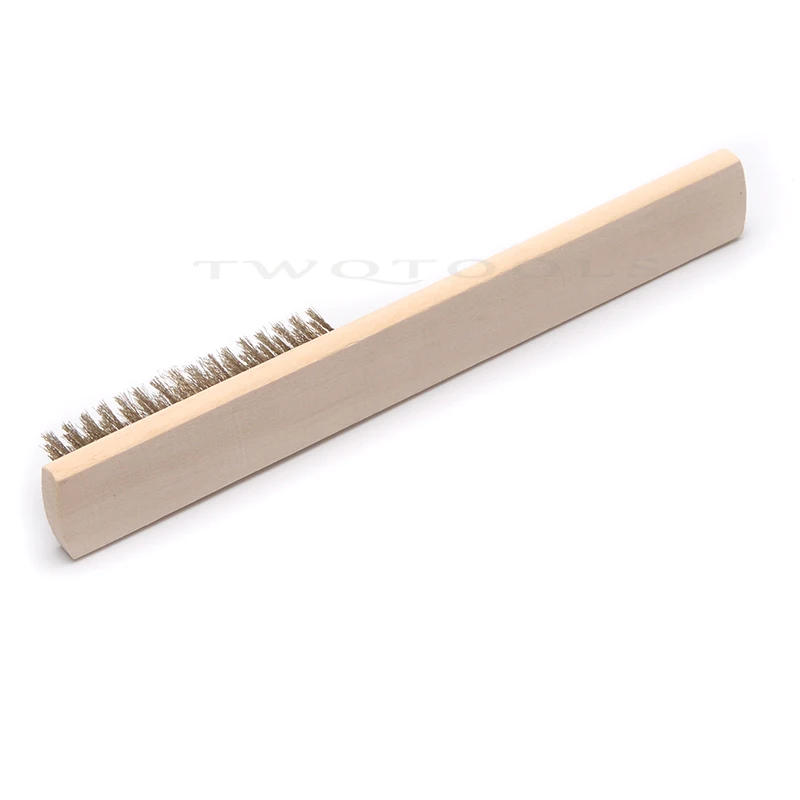 Description Picture 6 of itemBrass Brush for Metal Wood Car Tool Cleaning Rust Paint Removal Soft Brass Wire Scratch Brush with Wooden Handle