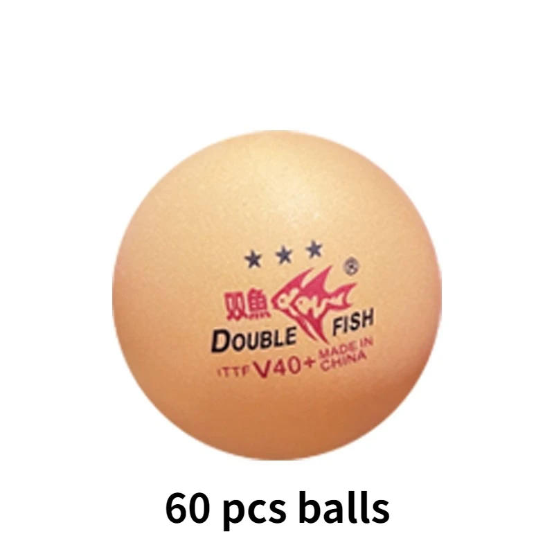 Description Picture 6 of item20pcs 60 Pcs Double Fish Table Tennis Balls V40+ 3 Star New ABS Material Plastic Poly Seamed Ping Pong Tenis De Mesa