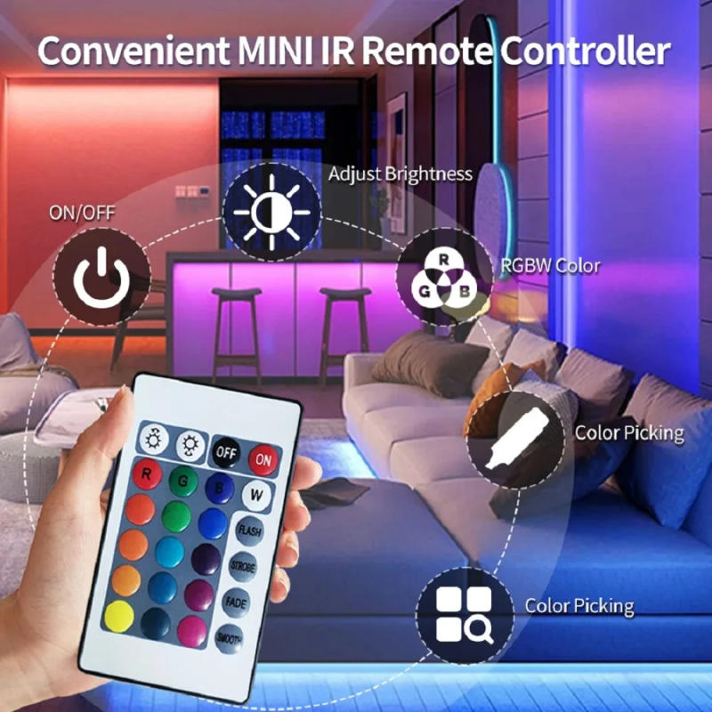 Description Picture 5 of item1M-30M LED Strip Lights RGB 5050 5V 16 million colors Smart App Control Music Sync Color Changing for Party Home Decor Luces Led