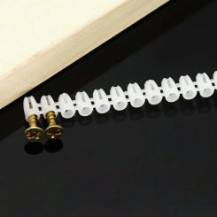 25/30Pcs M4 New Plastic Cabinet Door Wall Plug Anchor Expansion Pipe Tube Hinge Hinge Ribbed Pipe Column Connected Hardware