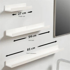 1Set Clear Acrylic Record Shelf Wall Mount Album Records Storage Rack With Installation Hardware Tools Home Floating Bookshelf