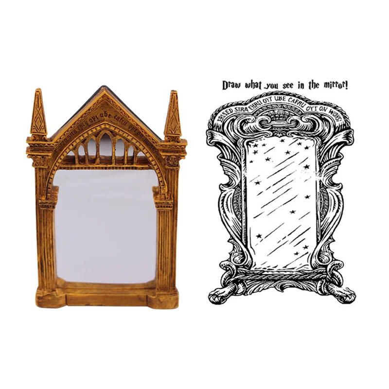 Description Picture 3 of itemMirror of Erised Standing Bookshelf Decor Wizarding Witchy Items Magical Objects Wizard Home Decor Fantasy Gift