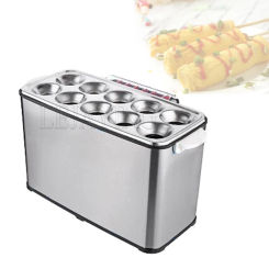 110V/220V Commercial Egg Sausage Roll Cooker Electric Eggs Hot Dog Boiler Steamer Omelette Master Cup Breakfast Machine 10 Holes