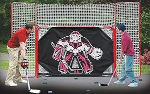 Description Picture 3 of itemGoal Folding Hockey Training Goal Net w/ Backstop, Targets, & Shooter Tutor , Red/White, 2-Inch