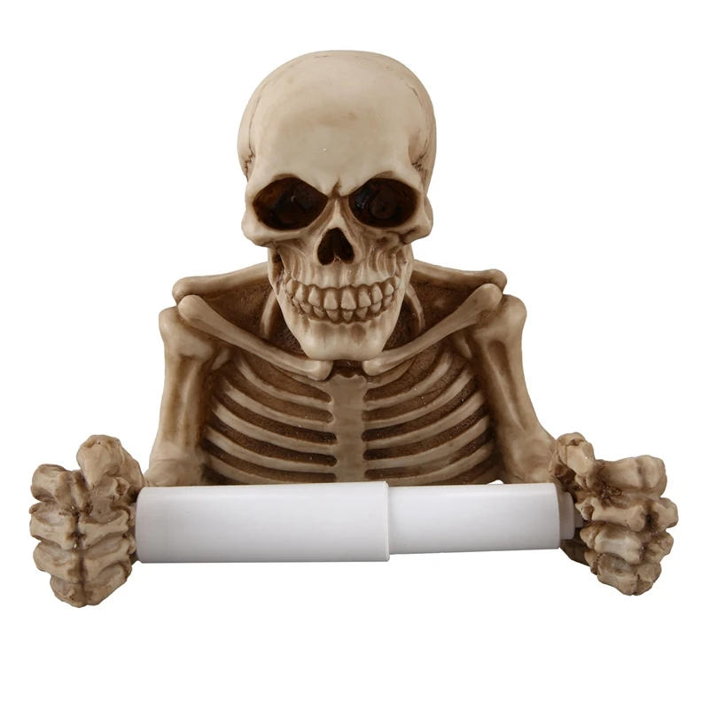 Description Picture 3 of itemCreative Skull Toilet Paper Holder Wall Mounted Toilet Paper Storage Box Bathroom Storage Box