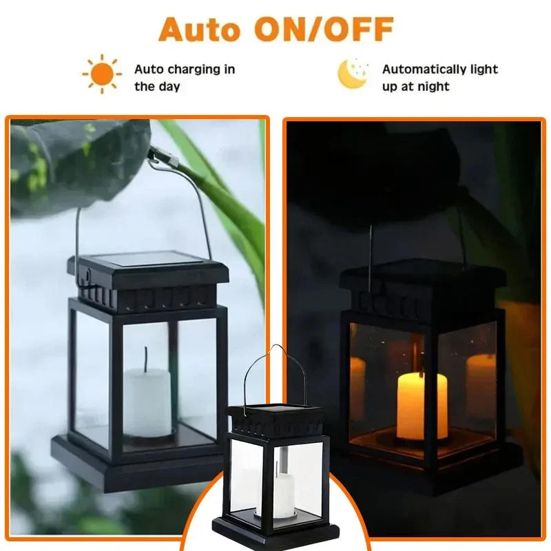 Description Picture 3 of itemSolar Palace Lantern Outdoor Solar Lights Lawn Landscape Hanging Atmosphere Candle Lamp Floor Yard Garden Decor