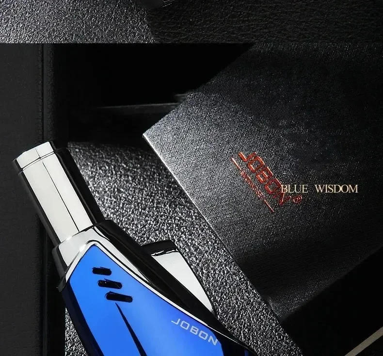 Description Picture 6 of itemNew JOBON Metal Butane Gas Lighter Windproof Blue Flame Jet Torch Lighter Turbo Jet Cigar Lighters BBQ Jewelry Welding Gun Gifts