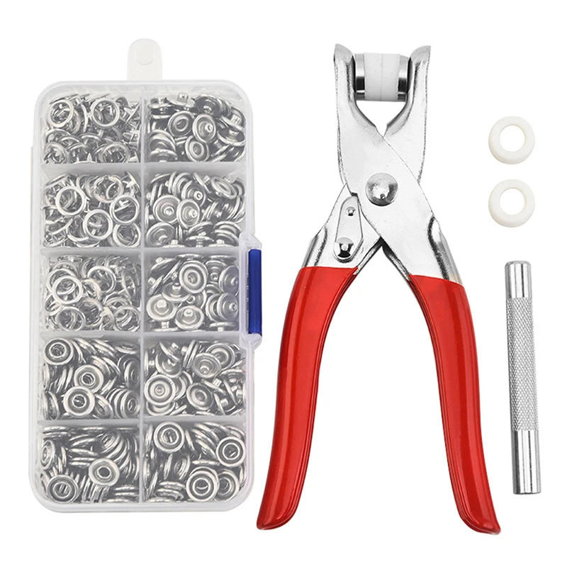 Description Picture 5 of itemFive-prong Button Installation Tool Snap Tool Kit Metal Snap Ring Belt Fastening Pliers Clamping Tool Kit For Garment Sewing