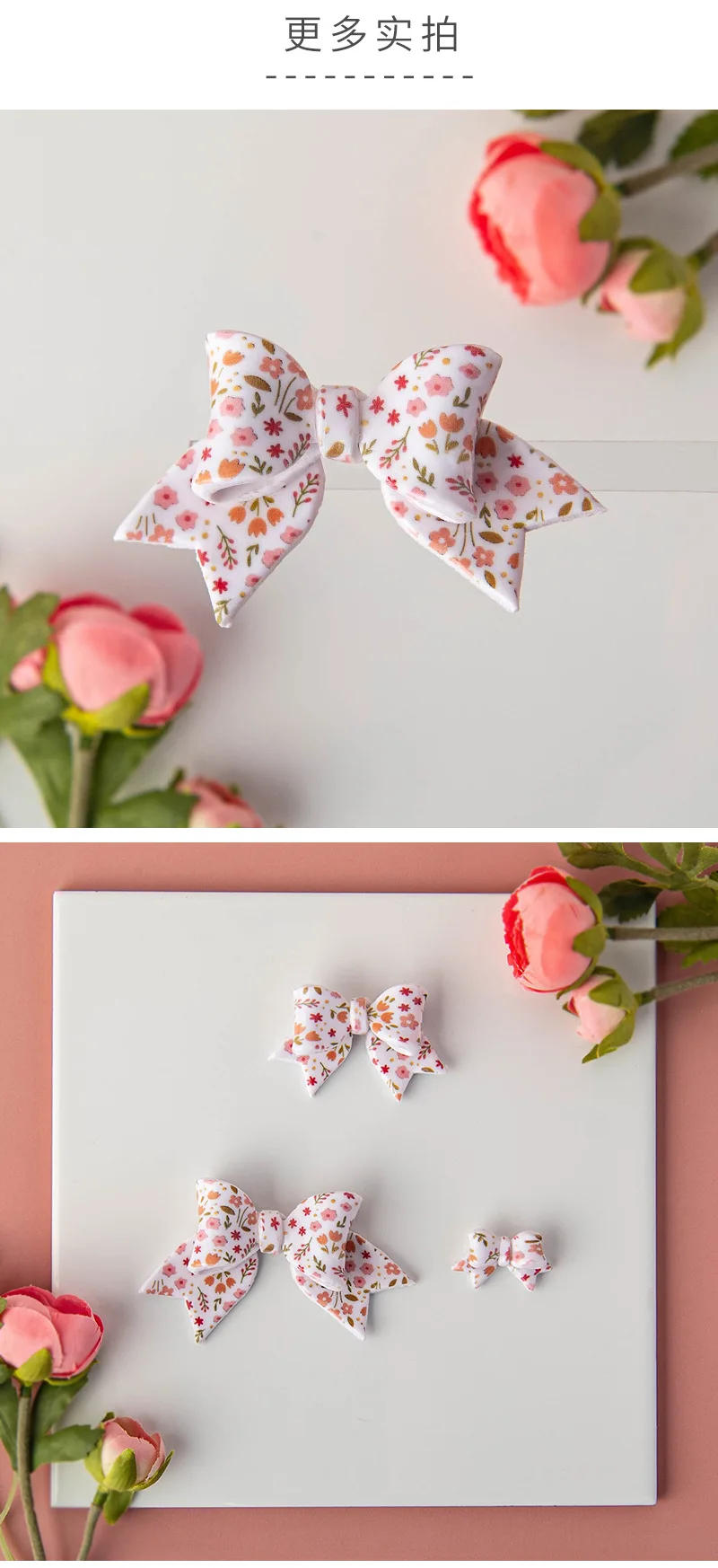 Description Picture 3 of item3PCS/SET Bow Series Polymer Clay Earrings Soft Pottery Mold DIY Bowknot Hairpins Brooch Jewelry Cutting Die Gift Making Tools