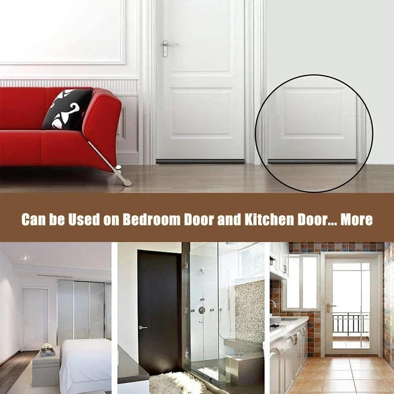 Description Picture 6 of item93cm Waterproof Seal Strip Draught Excluder Stopper Door Bottom Wind Sweep Stopper Door Bottom Guard Double Protector Doorstop