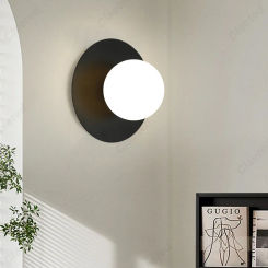 Minimalist LED Glass Ball G9 Gold/Black Bedhead Wall Light Living Room Corridor Balcony Background Wall Decorative Lighting