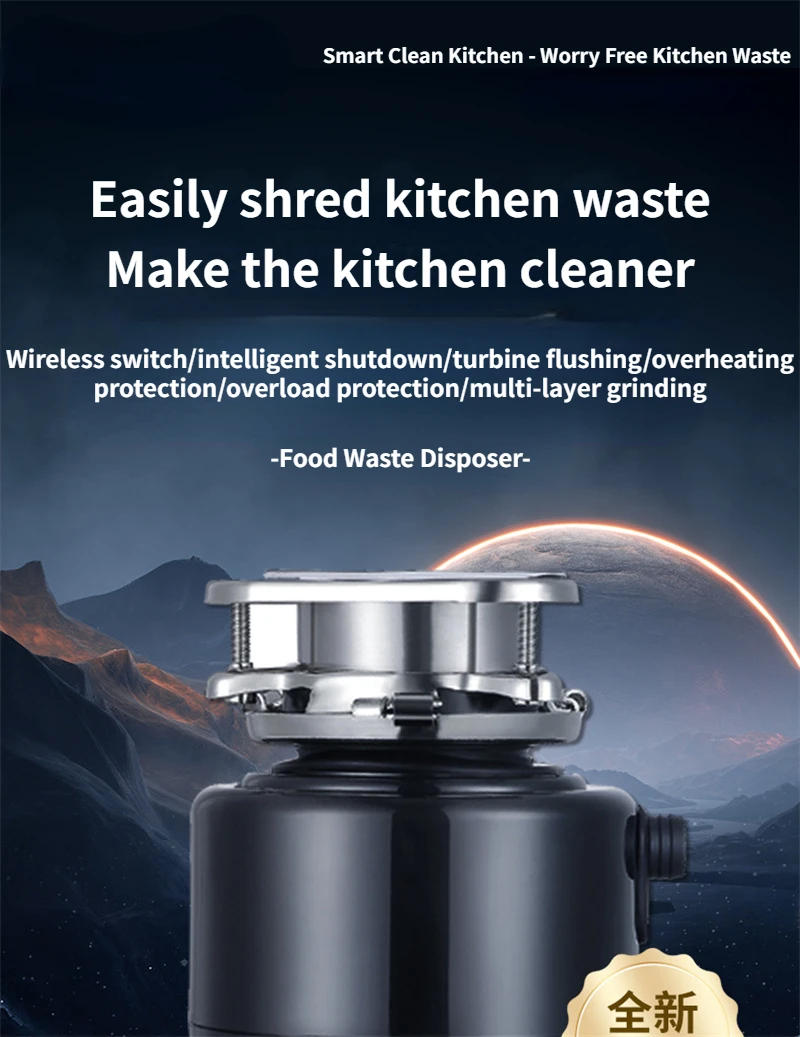 Description Picture 2 of itemKitchen Food Waste Disposal Automatic Water Garbage Disposal Kitchen Appliance 음식물쓰레기 분쇄기 음식물처리기 Измельчитель Пищевых Отходов