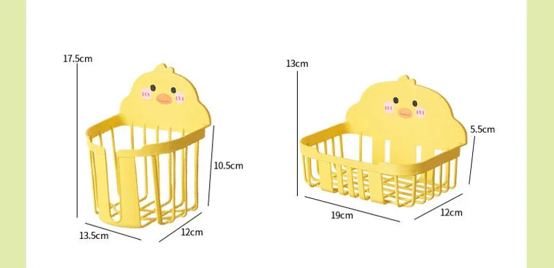 Description Picture 5 of itemMultipurpose Bathroom Storage Rack Plastic Makeup Organizer Shelf for Brushes Towel Wall Mounted Drill Free Toilet Paper Holder