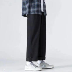 Solid Color Overalls Pants Men's Spring and Autumn Loose Straight Trend Trousers All-match Summer Casual Pants