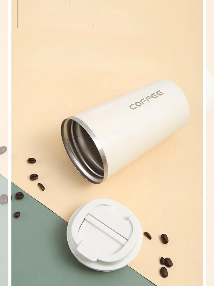 Description Picture 5 of item380/510ml Stainless Steel Coffee Cup Travel Thermal Mug Leak-Proof Thermos Bottle Tea Coffee Mug Office Business Style Thermos
