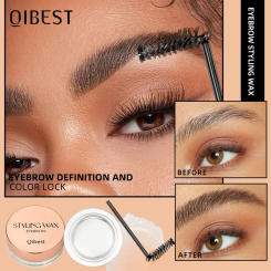 QIBEST Transparent Eyebrow Shape Gel Three-dimensional Eyebrow Gel Waterproof Long-lasting Brow Soap Makeup Eyebrow Styling Gel