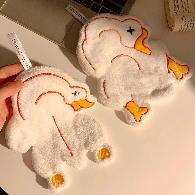 Description Picture 4 of itemCartoon Animals Hand Towel Absorbent Hand Cloth Bathroom Hanging Towel Kitchen Cleaning Wipe Cloth Cute Cat Bathroom Towels