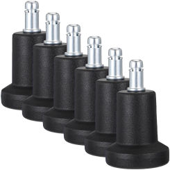 6 Pcs Fixed Caster Pads Adjustable Chair Leveler Furniture Metal Feet Office Locking Wheels Casters Household Plug-in