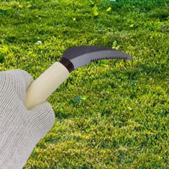 Weeding Sickle with Wooden Handle Crack Weeder Gardening Hand Tools Gardening Sickle for Lawn Patio Terrace Sidewalk Farm