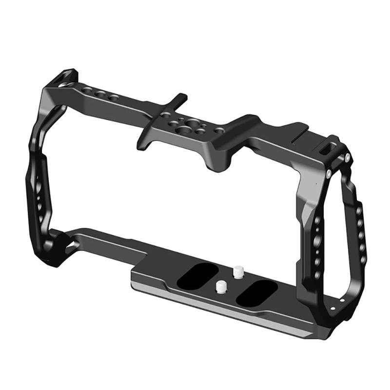 Description Picture 3 of itemCamera Cage for BMPCC 6K Pro with Cold Shoe Mount 1/4 3/8 Screw Hole Expansio for Blackmagic Pocket Cinema Camera 6K Pro DSLR