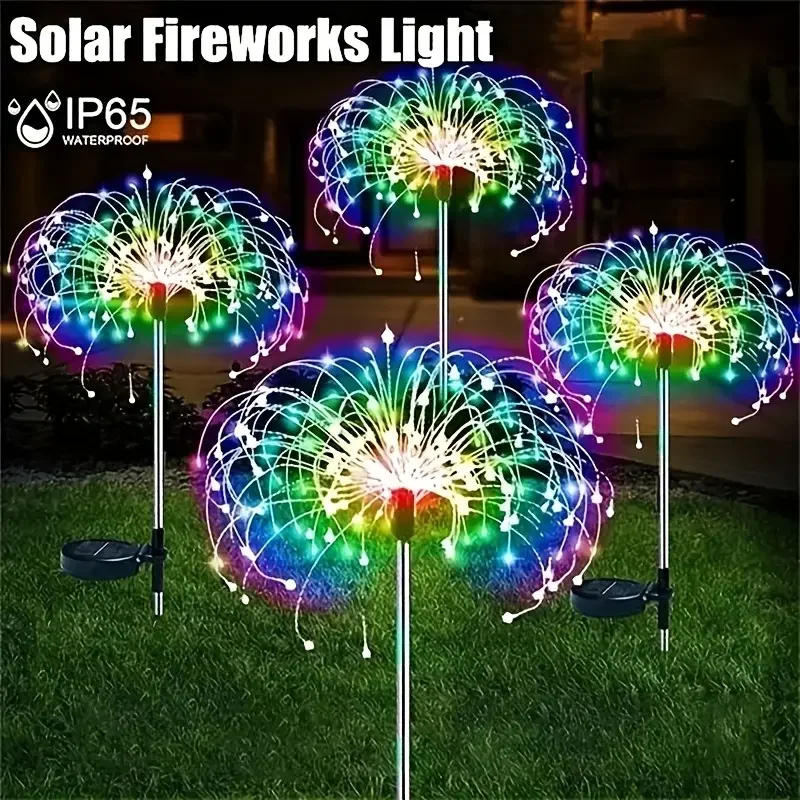 Description Picture 3 of itemSuper Bright 420LED Solar Fireworks Lights 8 Lighting Mode Outdoor Solar LED Light 300/200/60LED Lawn Lamp For Garden Decoration