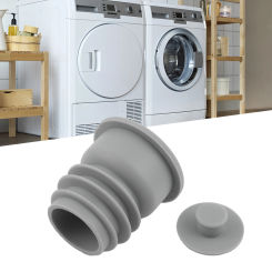 1Pcs 1.77~1.97inch Gray Silicone Pipe Seal Washing Machine  Drain Pipe Seal Deodorant Seal Pipe