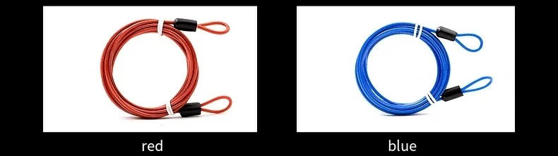 Description Picture 5 of item1.5M Bicycle Lock Wire Rope Cycling Scooter Steel Cable Lock MTB Road Bike Anti-theft Safety Lock Line Bicycle Accessories