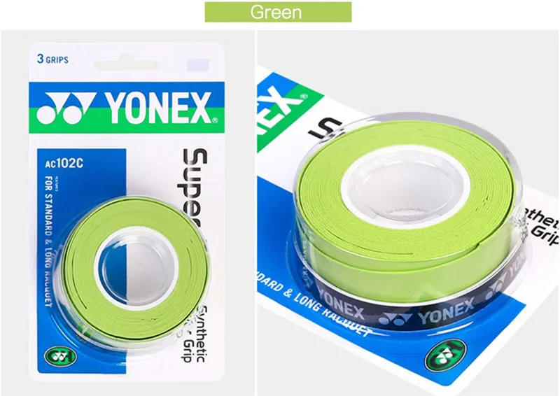 Description Picture 5 of itemYONEX 3 Grips/Pack Cloth AC102 AC102EX 102C Hand Glue Tennis Badminton Racket Professional Anti-slip Rackets Padel Sticky Grip