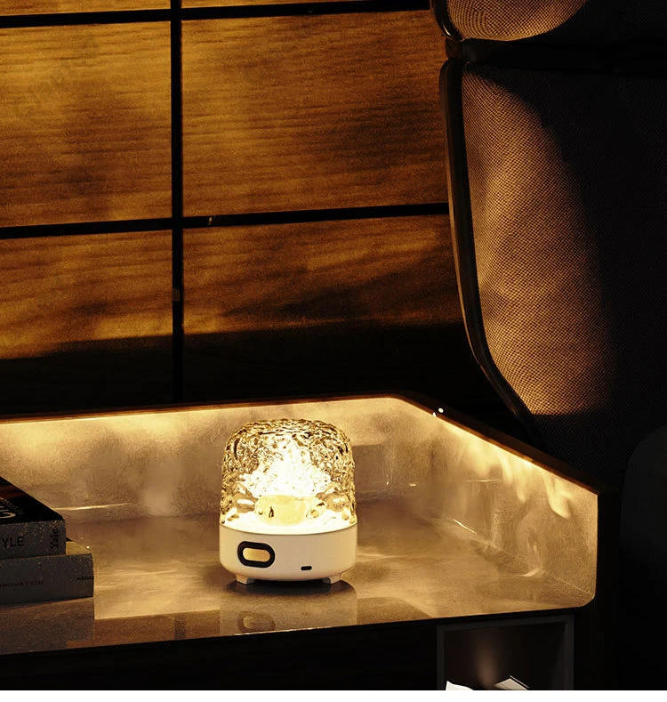 Description Picture 3 of itemNew Bedside Night Light with Bluetooth Speaker Water Pattern Projection Small Table Lamp Bedroom Romantic Atmosphere Light