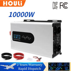 Pure Sine Wave Inverter DC 12V 24V 48V To AC 220V Power Converter 6000W 10000W Invertor Solar Off Grid Transformer