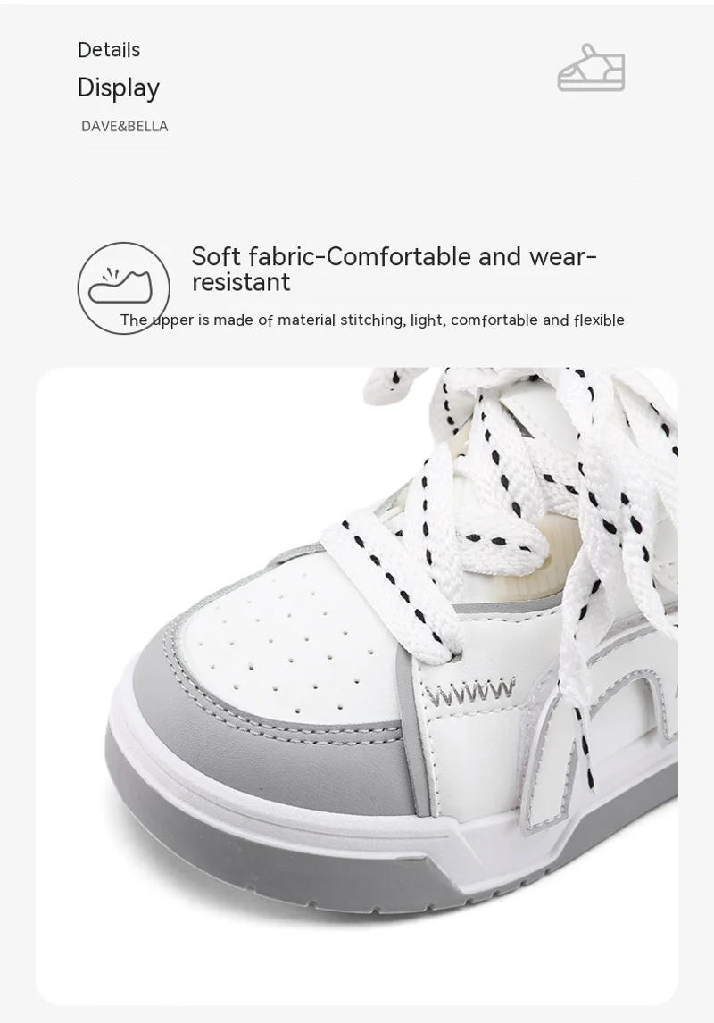 Description Picture 6 of itemGirls' shoes 2023 fall new children's sports shoes in the low top board shoes large children casual shoes boy bread shoes