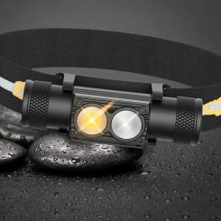 Newest LED Headlamp High Power White Yellow Headlight 18650 Rechargeable USB Type-C Torch Camping Hunting Flashlight Lamp