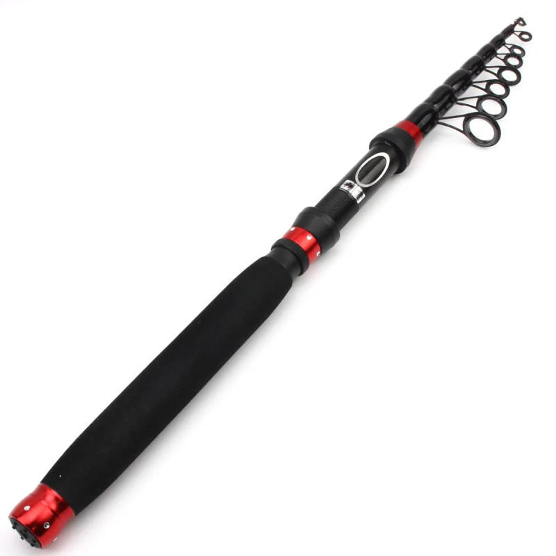 Description Picture 6 of itemCarbon portable fishing rod, ultra-light retractable lull rod, comfortable extended handle, ceramic guide ring fishing rod