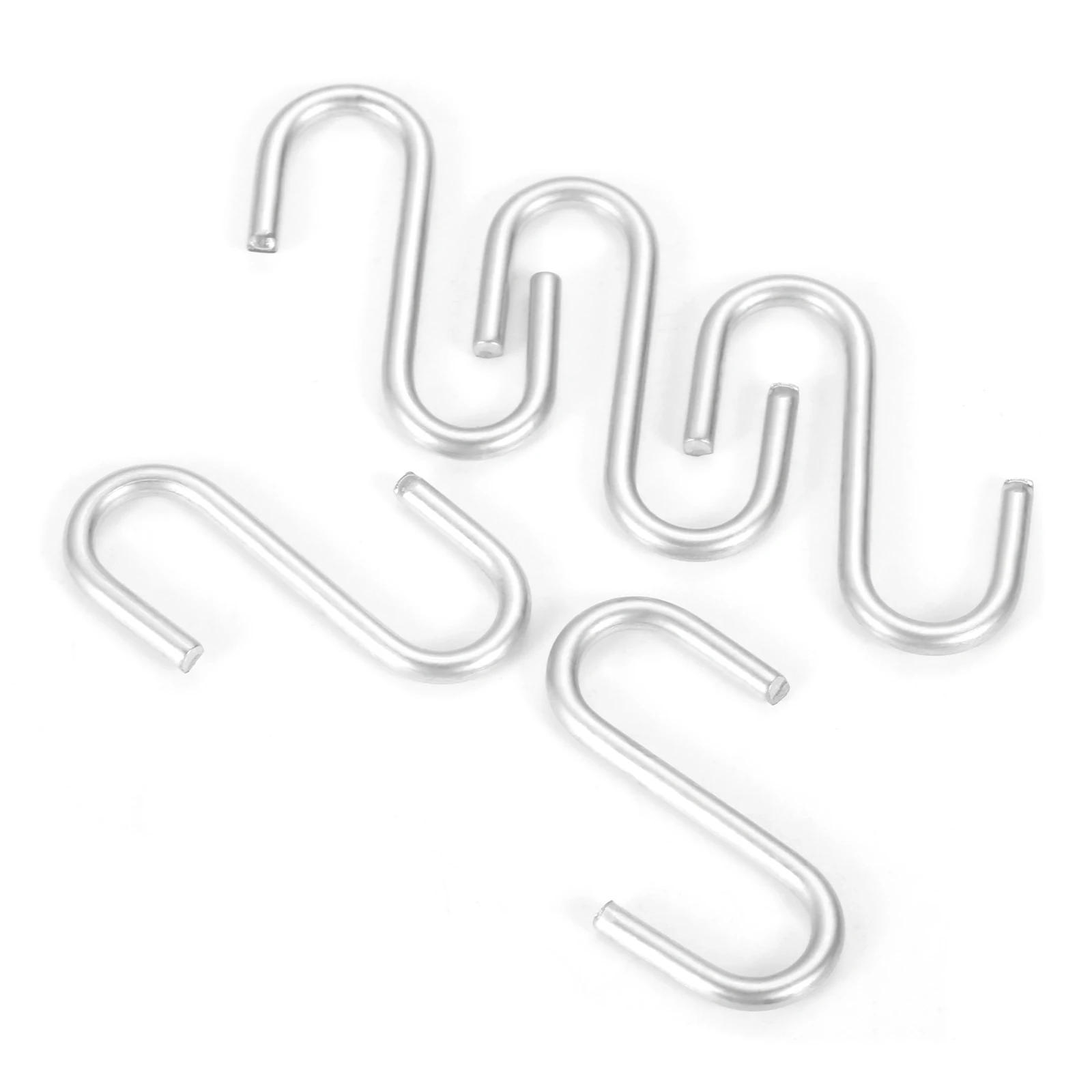 Description Picture 6 of item40pcs Metal S-type Hook Rack Hanger Multiple Use Kitchen Utensil Clothes Bag Key Mask Towel Bathroom Closet Storage 30mm/1.18in