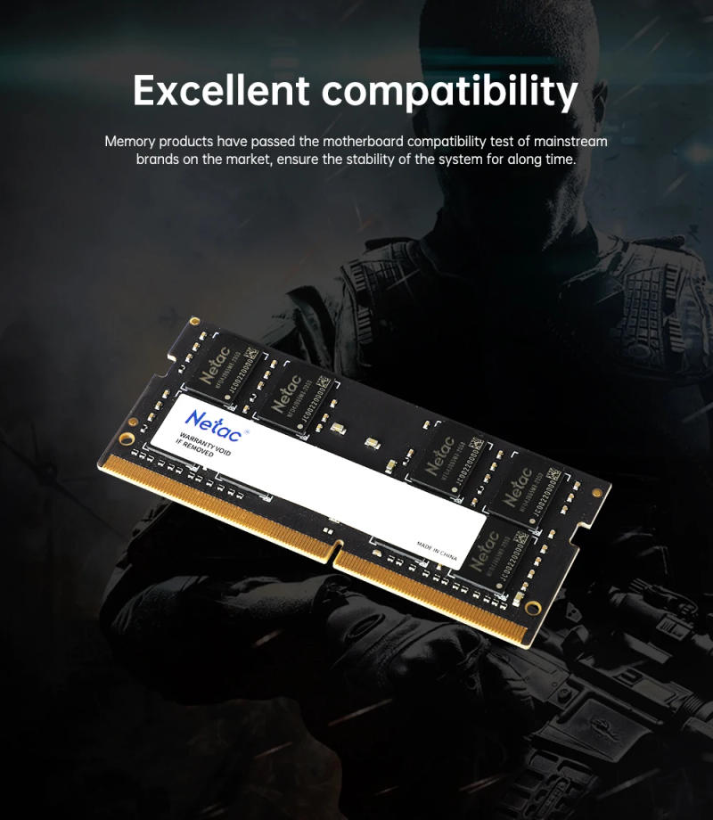 Description Picture 4 of itemNetac Memoria Ram DDR4 16GB 4GB 8GB 2666mhz 3200mhz RAM 260-pin for Laptop Notebook Memory rams DDR4L 1.2V RAM